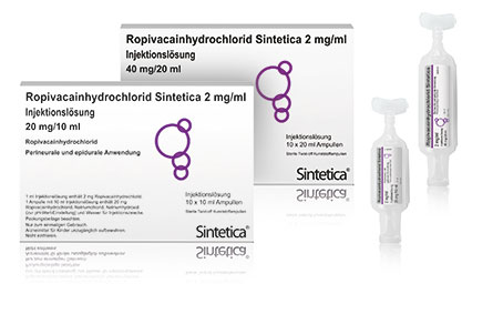 Ropivacainhydrochlorid Sintetica 2 mg/ml Injektionslösung