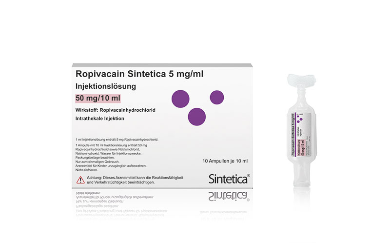 Ropivacain­hydrochlorid Sintetica 5 mg/ml Injektionslösung