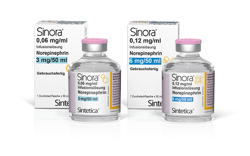 NEU: Sinora<sup>®</sup> 0,06 mg/ml / 0,12 mg/ml Infusionslösung